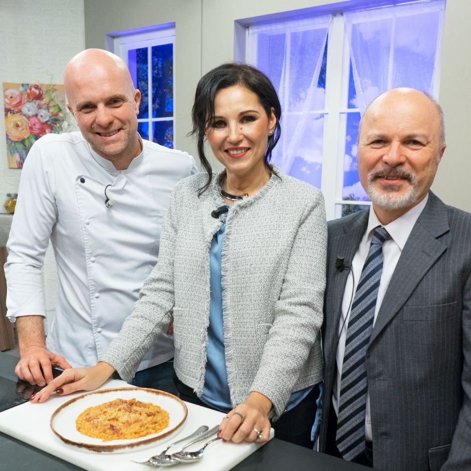 Chef Andrea Palmieri, Adele Di benedetto, Angelo Mocci Presidente AIC Lazio